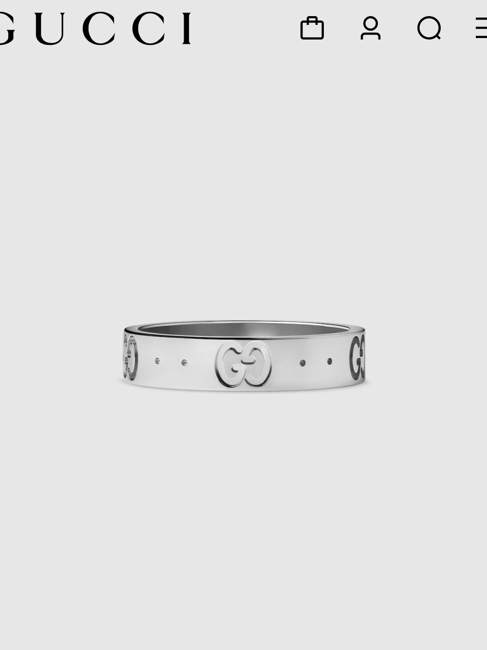 Gucci Icon Logo Ring